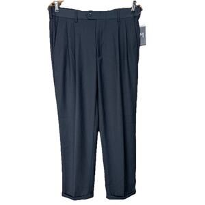 Mazari Men's Slacks Sz 34x32 Hidden Expandable Waist Pleated Front Cuffed